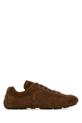 Men's Brown Suede And Re-Nylon Montecarlo Re-Edition 2005 Sneakers Palissandro