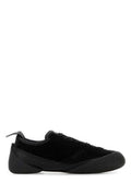 Women's Black Canvas And Suede Sneakers Blackblackblack