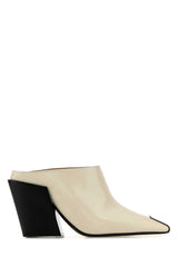 Women's Ventura Mule Beige Leather Heels