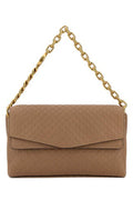 Women's With Shoulder Bag Beige Leather