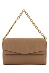 Women's With Shoulder Bag Beige Leather