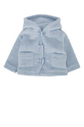 Boys' Felted Fleece Hooded Jacket Blue Polyester