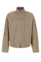Men's Jacket Beige Ovine Leather