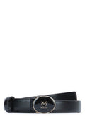 Women's Enamel Belt Black Leather