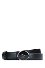 Women's Enamel Belt Black Leather