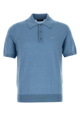 Men's Virgin Wool Polo Shirt Blue