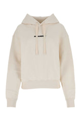 Women's Cotton Oversize Sweatshirt Beige Sweater