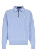 Men's Cotton Knit Half-Zip Sweater Blue