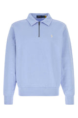 Men's Cotton Knit Half-Zip Sweater Blue