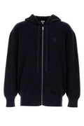 Men's Anagram Hoodie Navy Wool Jacket