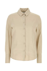 Women's Badesse Shirt Beige Linen Viscose Elastane