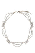 Women's Embellished Metal Necklace Crysilver Brass Glass Necklaces