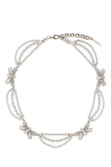 Women's Embellished Metal Necklace Crysilver Brass Glass Necklaces