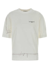 Women's White Cotton Oversize T-Shirt Exterior