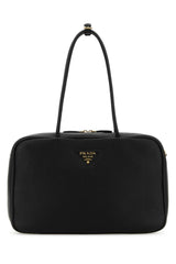 Women's Textured Deer Leather Shoulder Bag Black
