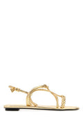 Women's Braided Nappa Leather Sandal Gold