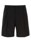 Men's Black Stretch Cotton Bermuda Shorts Nero Co Ea