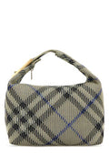Women's Embroidered Nylon Shoulder Bag Beige
