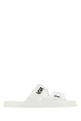 Unisex White Rubber Gcds Slippers Biancoottico Flat Shoes