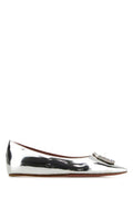 Women's Camelia Flat Silver Leather