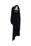 Women's Draped Dress Black Cotton
