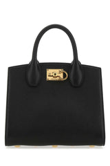 Women's Top Handle Bag Black Leather