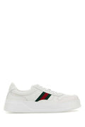Men's White Leather Sneakers Calf Skin