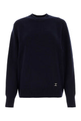 Women's Cashmere Blend Oversize Sweater Navy Wool