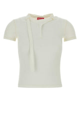 Women's T-Shirt White Cotton Elastane