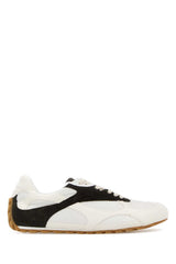 Women's Two-Tone Suede And Fabric Orbit Sneakers Opticwhiteespresso