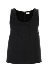 Women's Tailleur Tank Top Black Viscose Tops