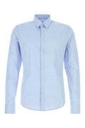 Men's Dress Shirt Blue Cotton Polyester Polyurethane