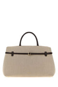 Women's Cambon Top Handle Bag Beige Fabric