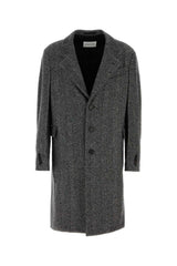 Men's Notch Coat Gray Wool Nylon