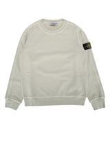 Boys' Cotton Crew-Neck Sweatshirt Beige Sweater
