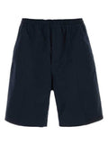 Men's Dark Blue Poplin Bermuda Shorts Bleu