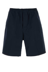 Men's Dark Blue Poplin Bermuda Shorts Bleu