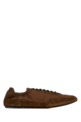 Men's Brown Nylon And Suede Sneakers Palissandro