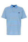 Men's Embroidered Piquet Polo Shirt Azzurronero Co-Trochusniloticus