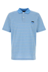 Men's Embroidered Piquet Polo Shirt Azzurronero Co-Trochusniloticus