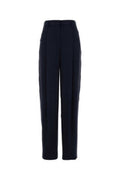 Women's Pinces Trousers Navy Silk