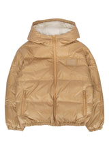 Boys' Quilted Polyester Down Jacket Beige