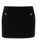 Women's Wool-Blend Knit Skirt Black Polyester