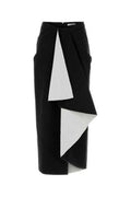 Women's Skirt Black Wool Mohair