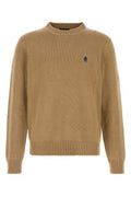 Men's Logo-Embroidered Cotton Sweater Beige