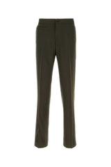 Men's Suit Trousers Green Wool