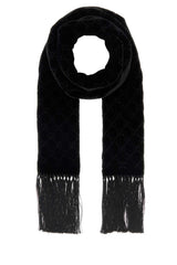 Men's Velvy Scarf Black Viscose Silk