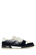 Men's Multicolor Leather Match Sneakers Navy+bianco Navy