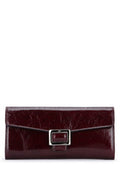 Women's Patent Leather Clutch Burgundy