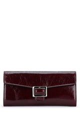 Women's Patent Leather Clutch Burgundy